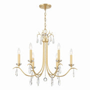 Crystorama - ROL-18816-GA - Six Light Chandelier - Rollins - Antique Gold