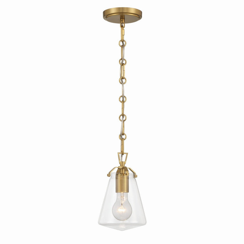 Crystorama - VSS-7002-LG - One Light Mini Pendant - Voss - Luxe Gold