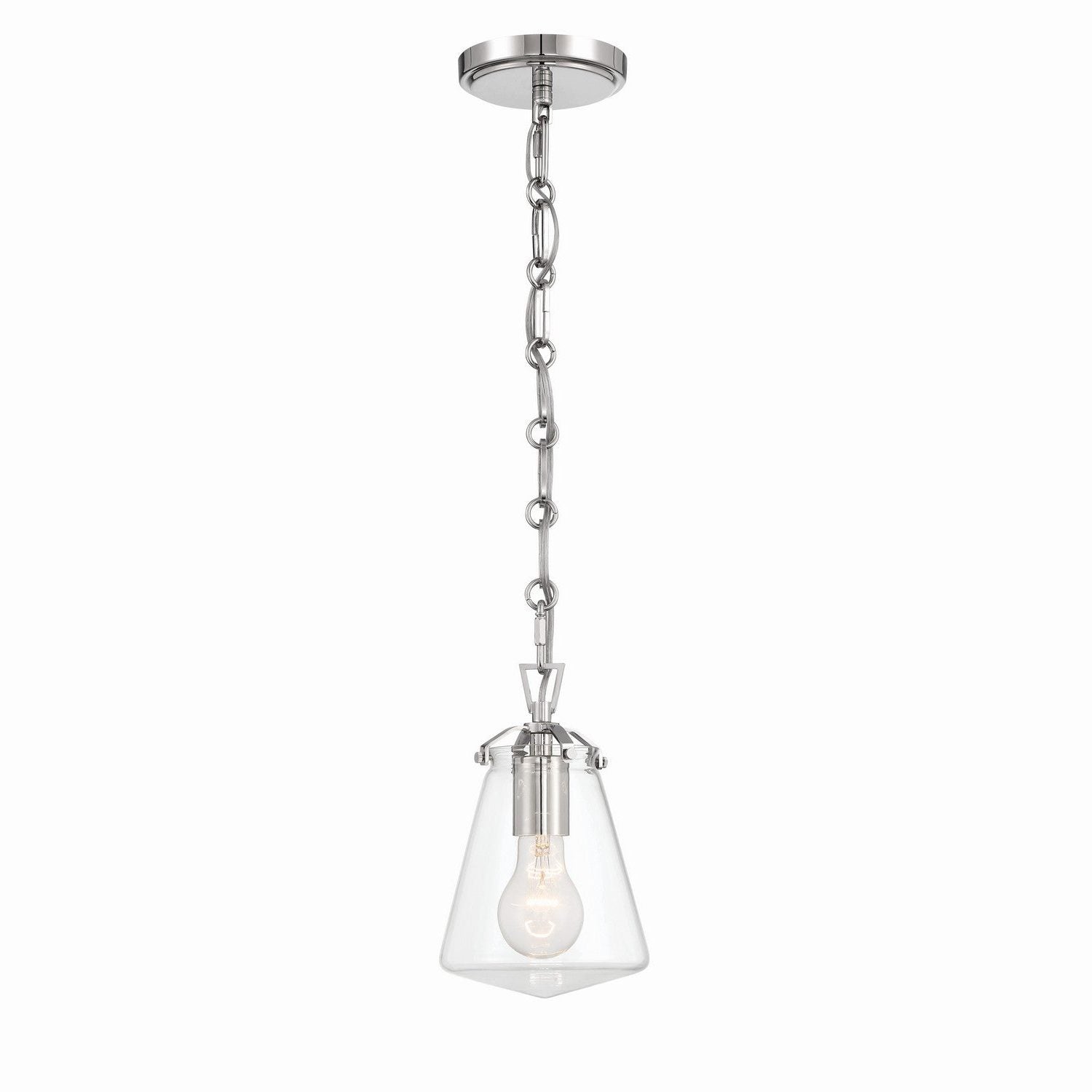 Crystorama - VSS-7002-PN - One Light Mini Pendant - Voss - Polished Nickel