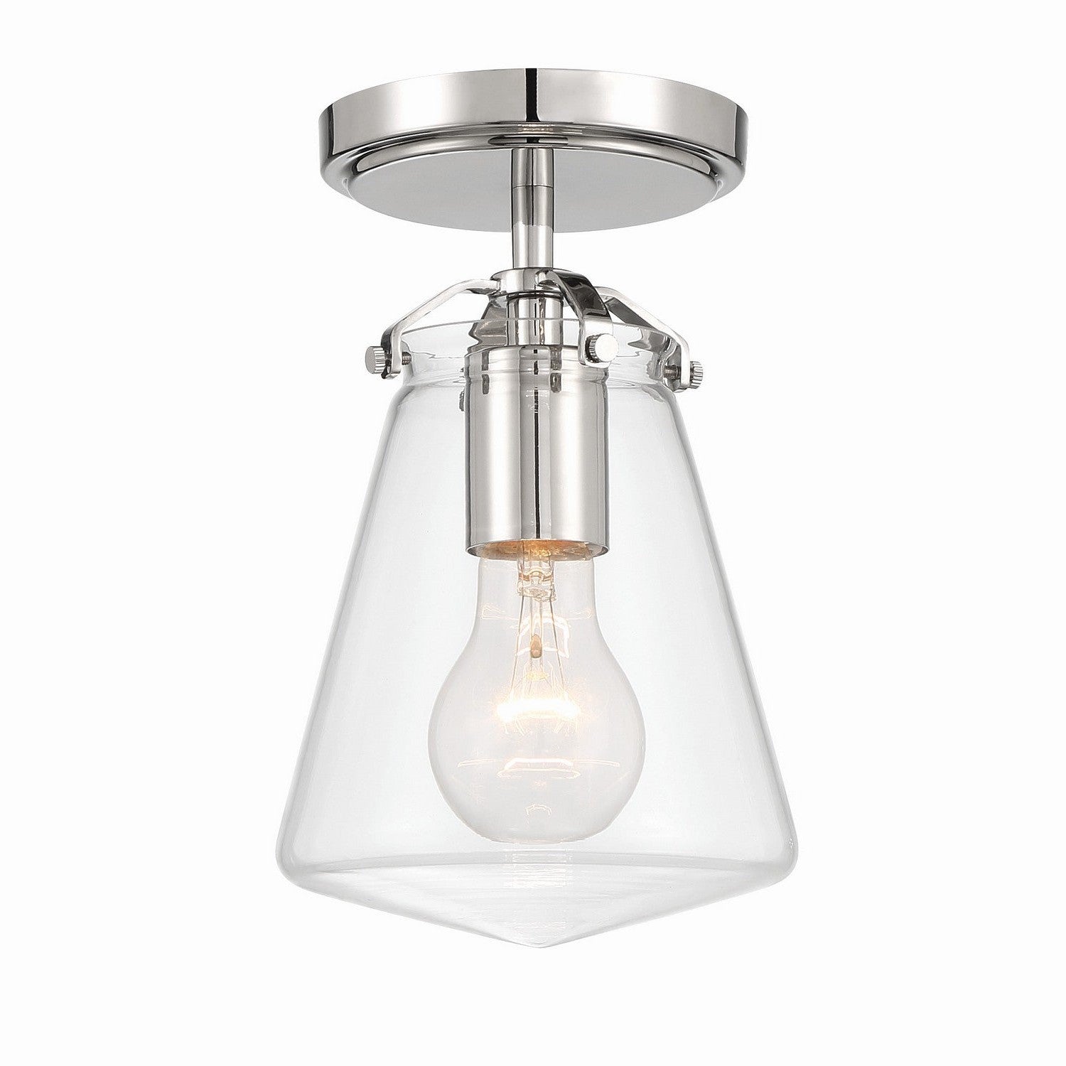Crystorama - VSS-7002-PN_CEILING - One Light Semi Flush Mount - Voss - Polished Nickel