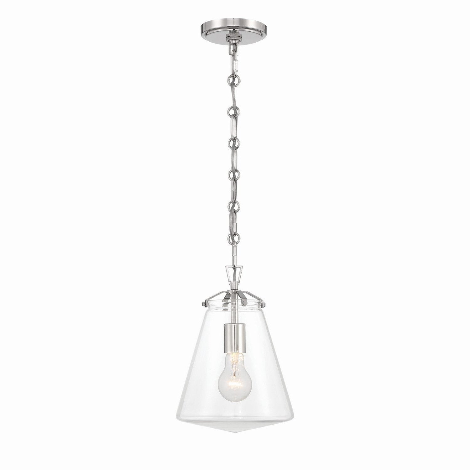 Crystorama - VSS-7003-PN - One Light Mini Pendant - Voss - Polished Nickel