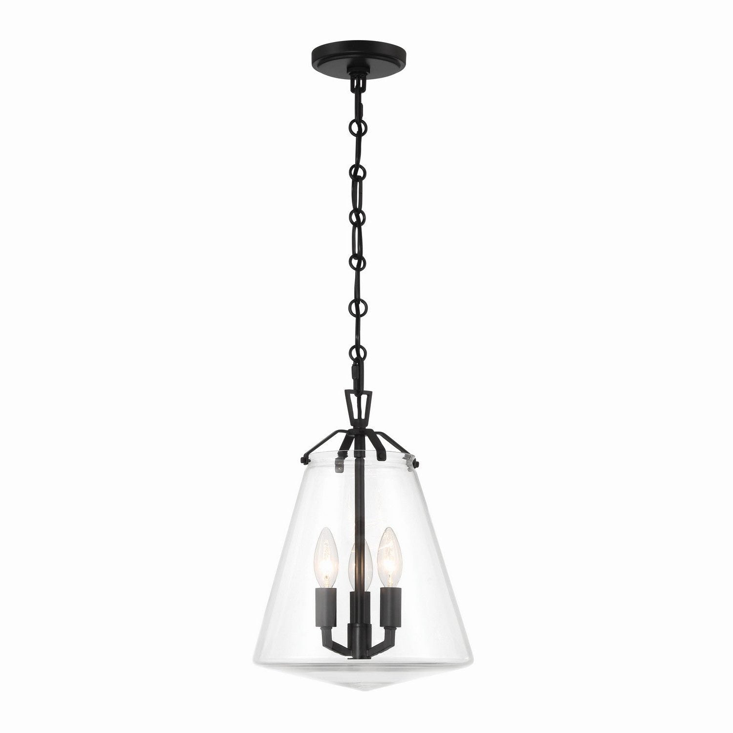Crystorama - VSS-7004-MK - Three Light Mini Chandelier - Voss - Matte Black