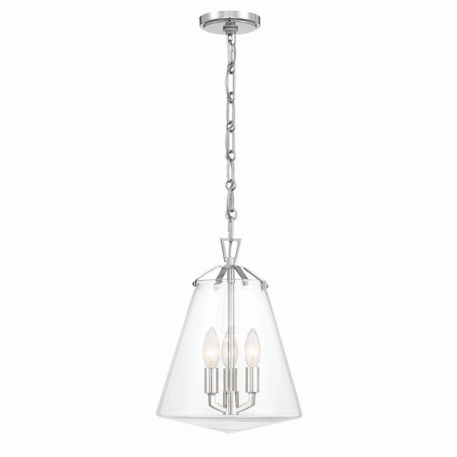 Crystorama - VSS-7004-PN - Three Light Mini Chandelier - Voss - Polished Nickel