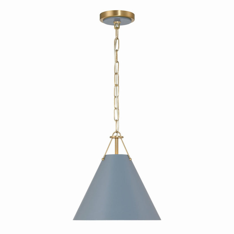 Crystorama - XAV-B8301-VG-BL - One Light Mini Pendant - Xavier - Vibrant Gold