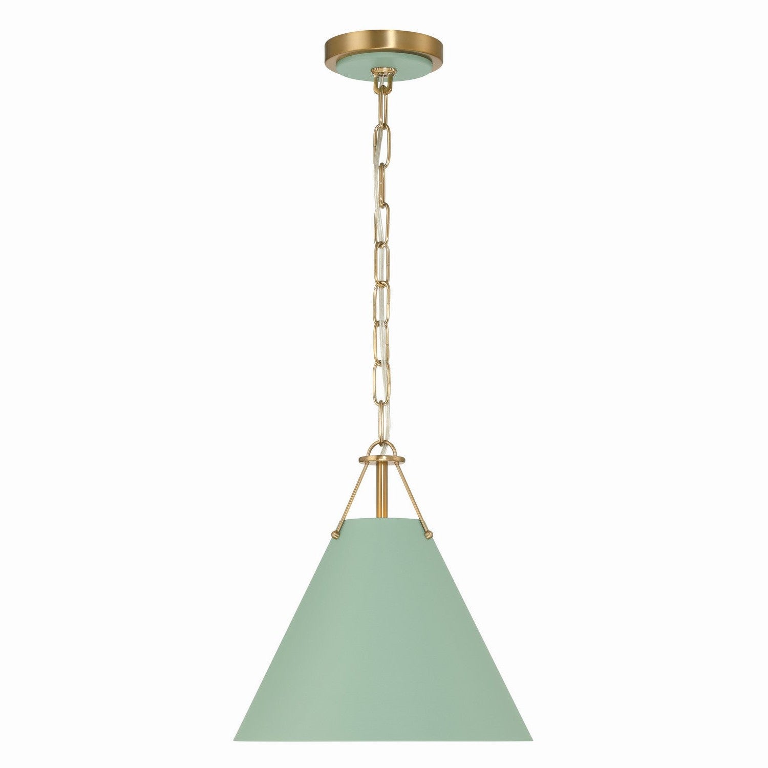 Crystorama - XAV-B8301-VG-GR - One Light Mini Pendant - Xavier - Vibrant Gold + Green