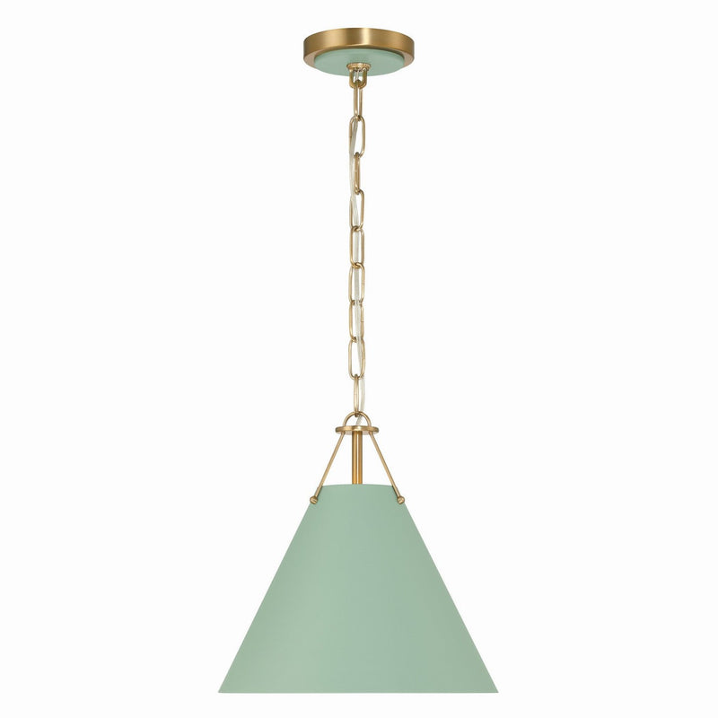 Crystorama - XAV-B8301-VG-GR - One Light Mini Pendant - Xavier - Vibrant Gold