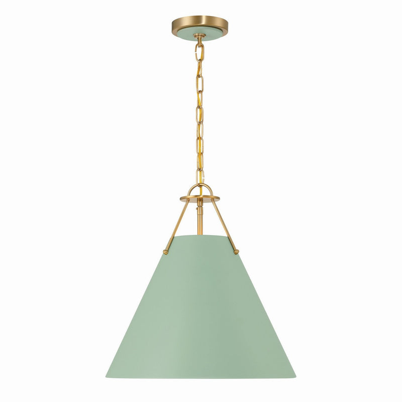 Crystorama - XAV-B8305-VG-GR - Three Light Pendant - Xavier - Vibrant Gold