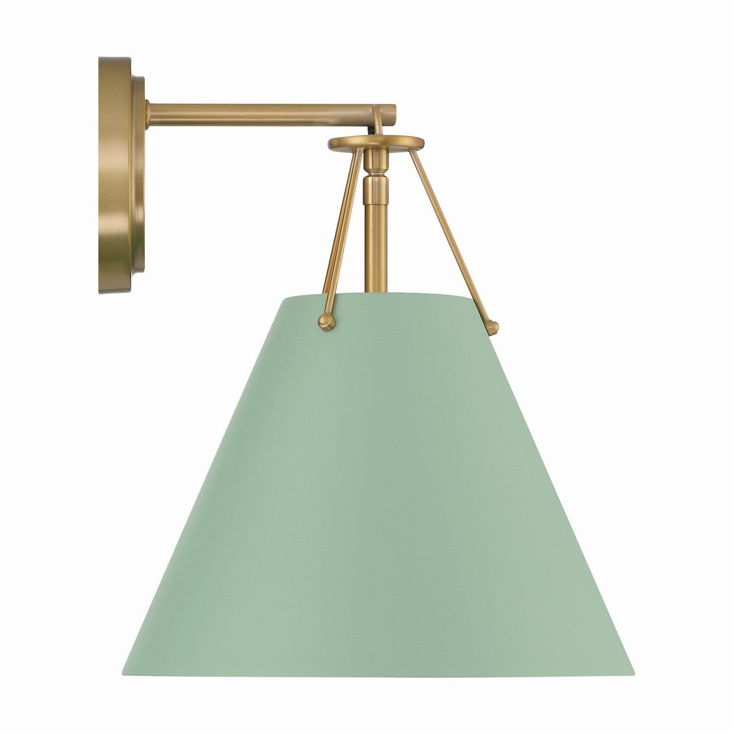 Crystorama - XAV-B8311-VG-GR - One Light Task Sconce - Xavier - Vibrant Gold + Green
