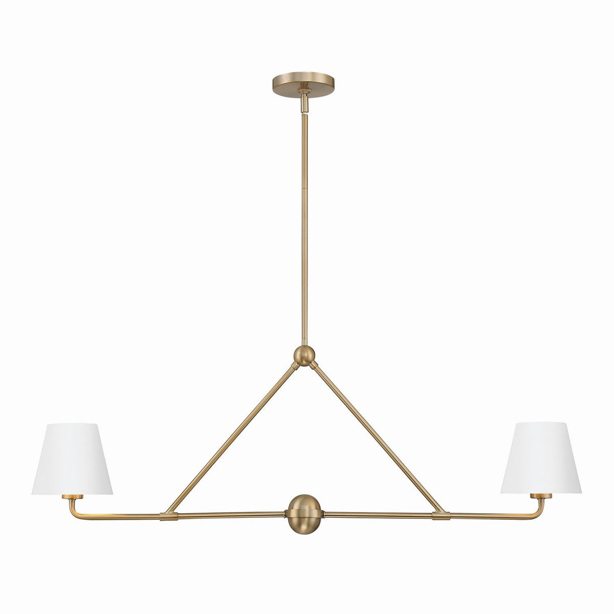 Crystorama - XAV-B9302-VG-WH - Two Light Chandelier - Xavier - Vibrant Gold