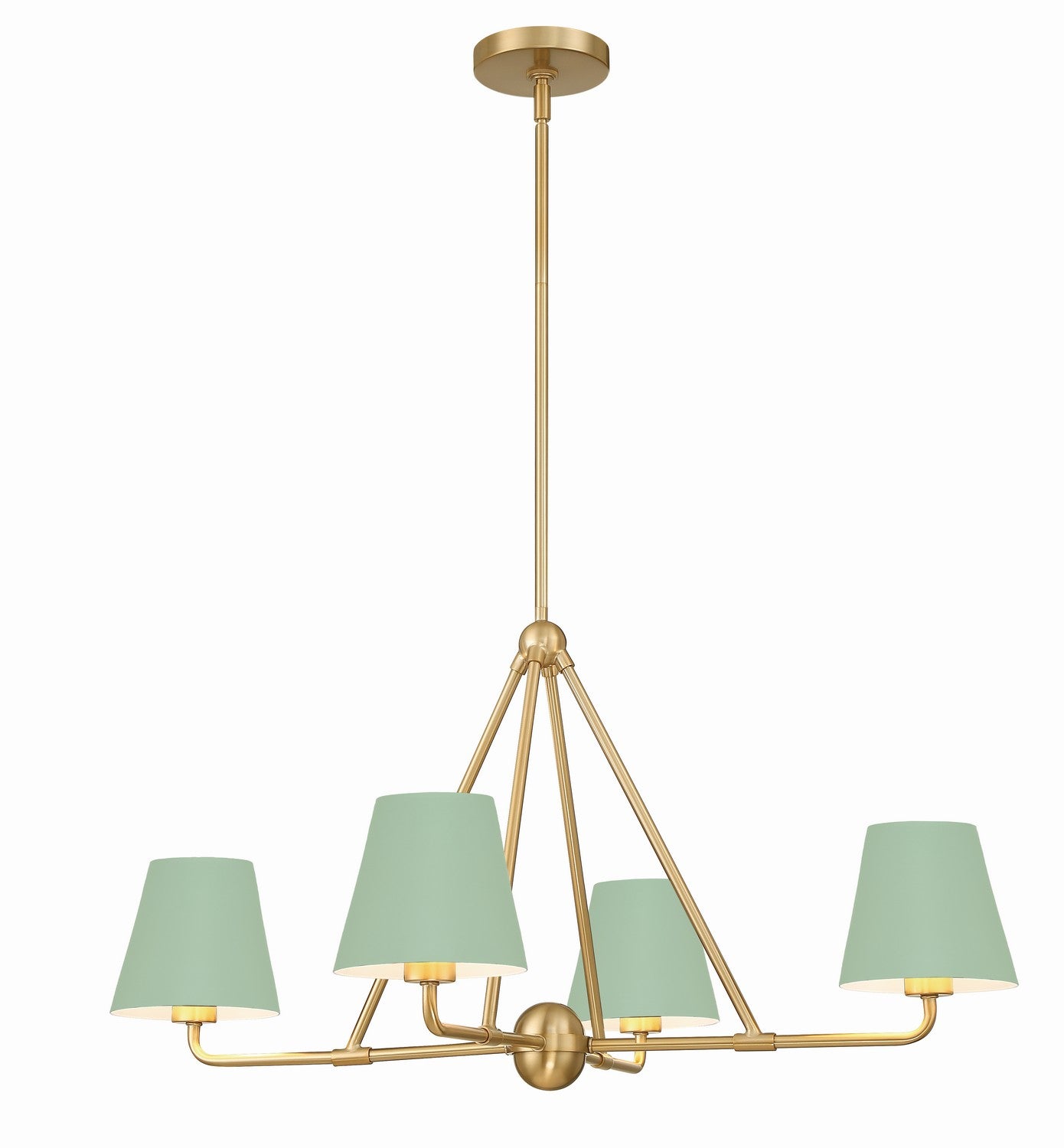 Crystorama - XAV-B9304-VG-GR - Four Light Chandelier - Xavier - Vibrant Gold