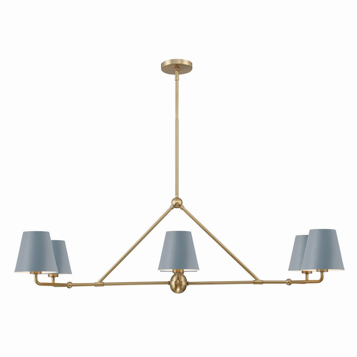 Crystorama - XAV-B9306-VG-BL - Six Light Chandelier - Xavier - Vibrant Gold