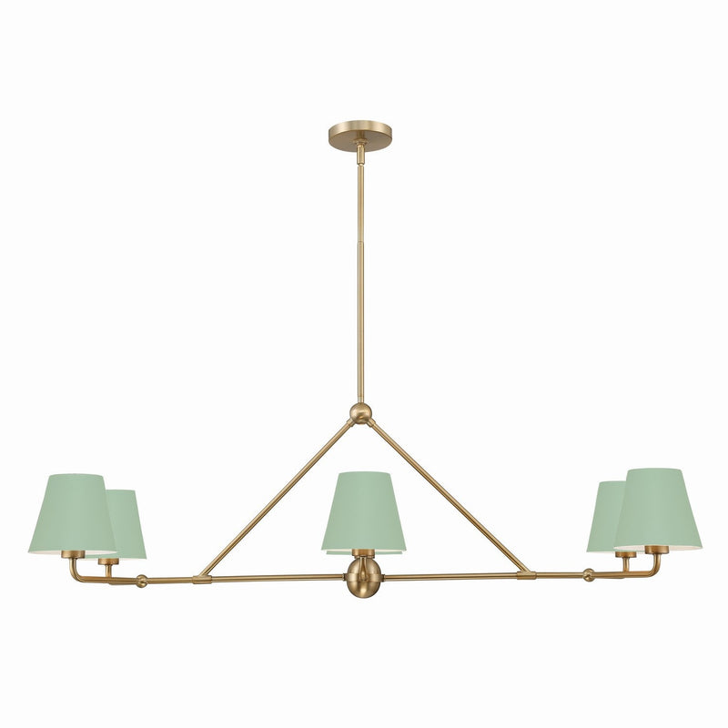 Crystorama - XAV-B9306-VG-GR - Six Light Chandelier - Xavier - Vibrant Gold