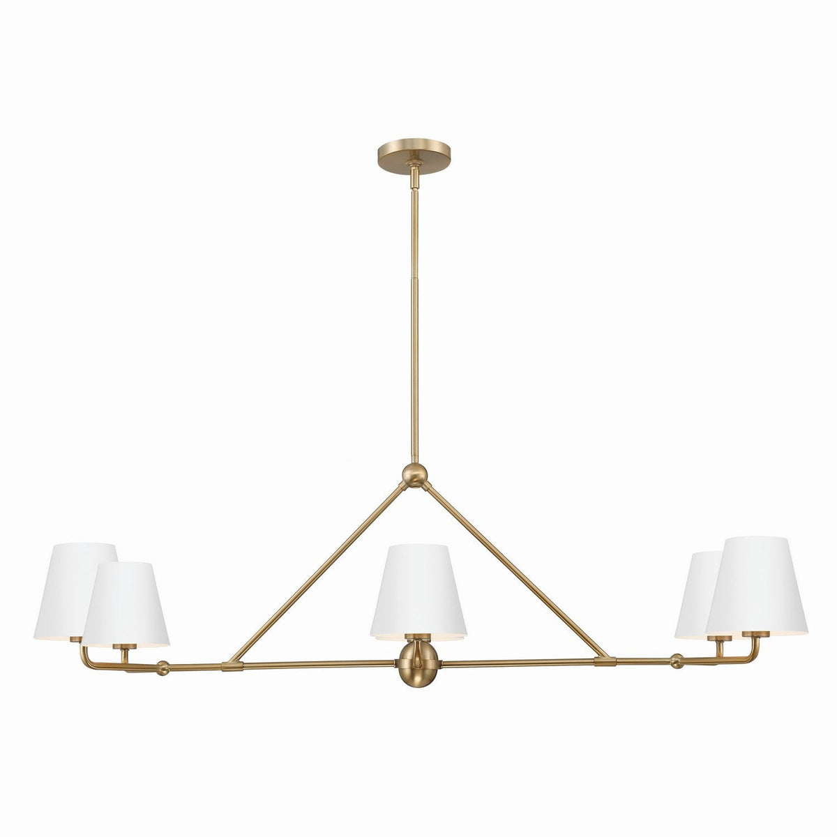 Crystorama - XAV-B9306-VG-WH - Six Light Chandelier - Xavier - Vibrant Gold