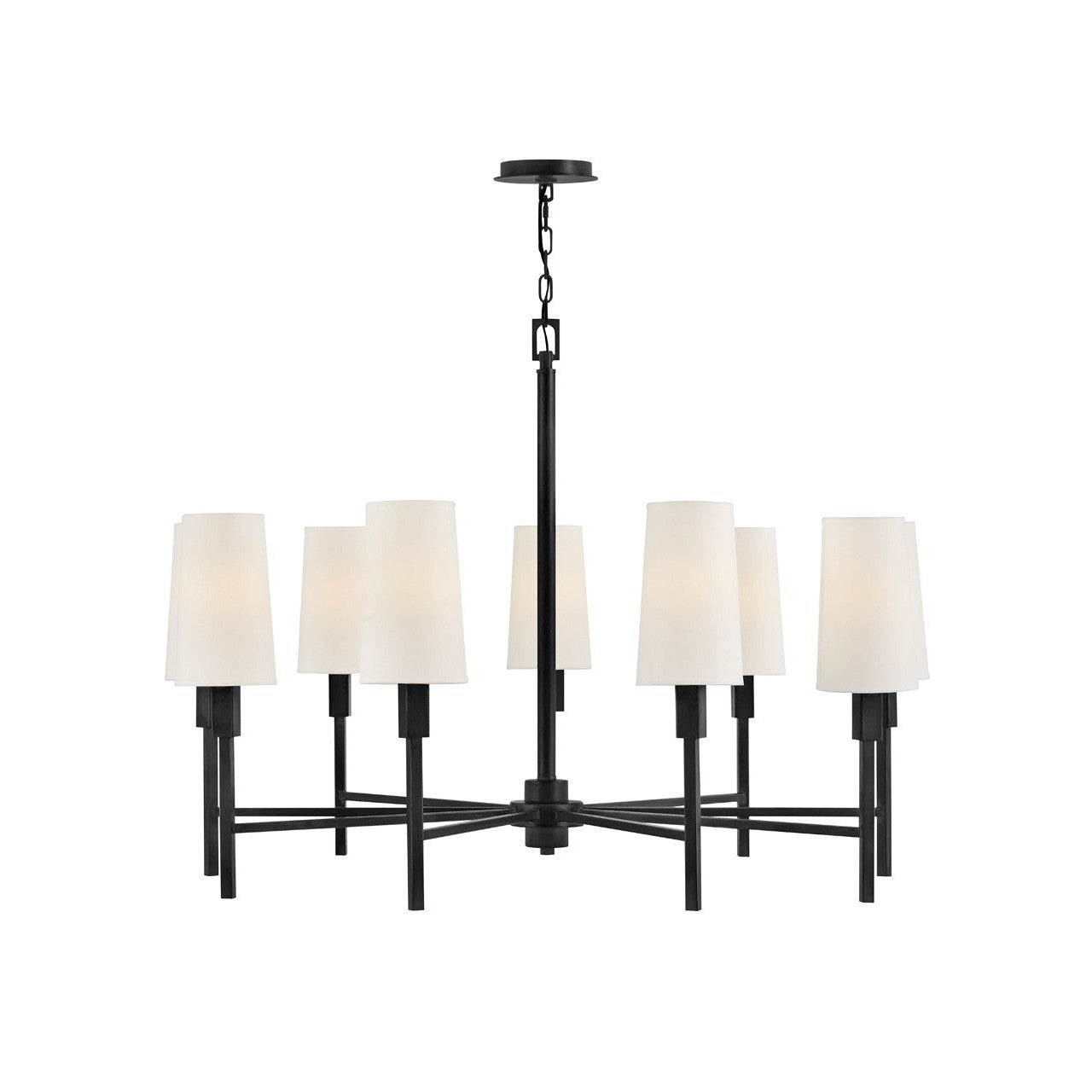 Hinkley - 46456BK - LED Chandelier - Fenwick - Black