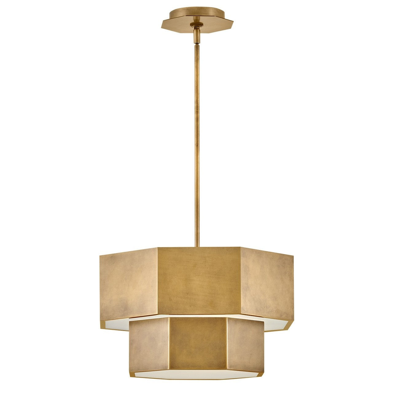 Hinkley - 46991HB - LED Convertible Flush Mount - Facet - Heritage Brass