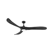 Hinkley - 903872FBB-LDD - 72"Ceiling Fan - Swell Illuminated - Matte Black