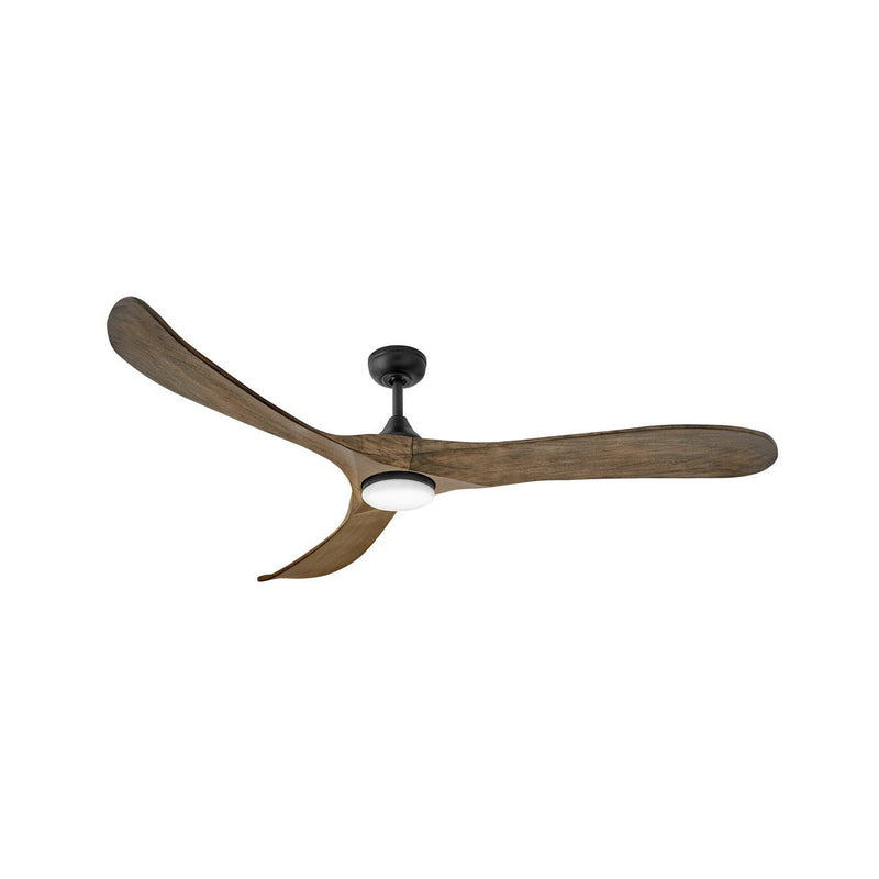 Hinkley - 903872FDB-LDD - 72"Ceiling Fan - Swell Illuminated - Matte Black