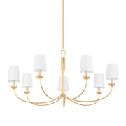 Hudson Valley - 5307-VGL - Seven Light Chandelier - Montpelier - Vintage Gold Leaf