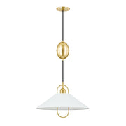Mitzi - H866701-AGB/SWH - One Light Pendant - Mariel - Aged Brass/Soft White