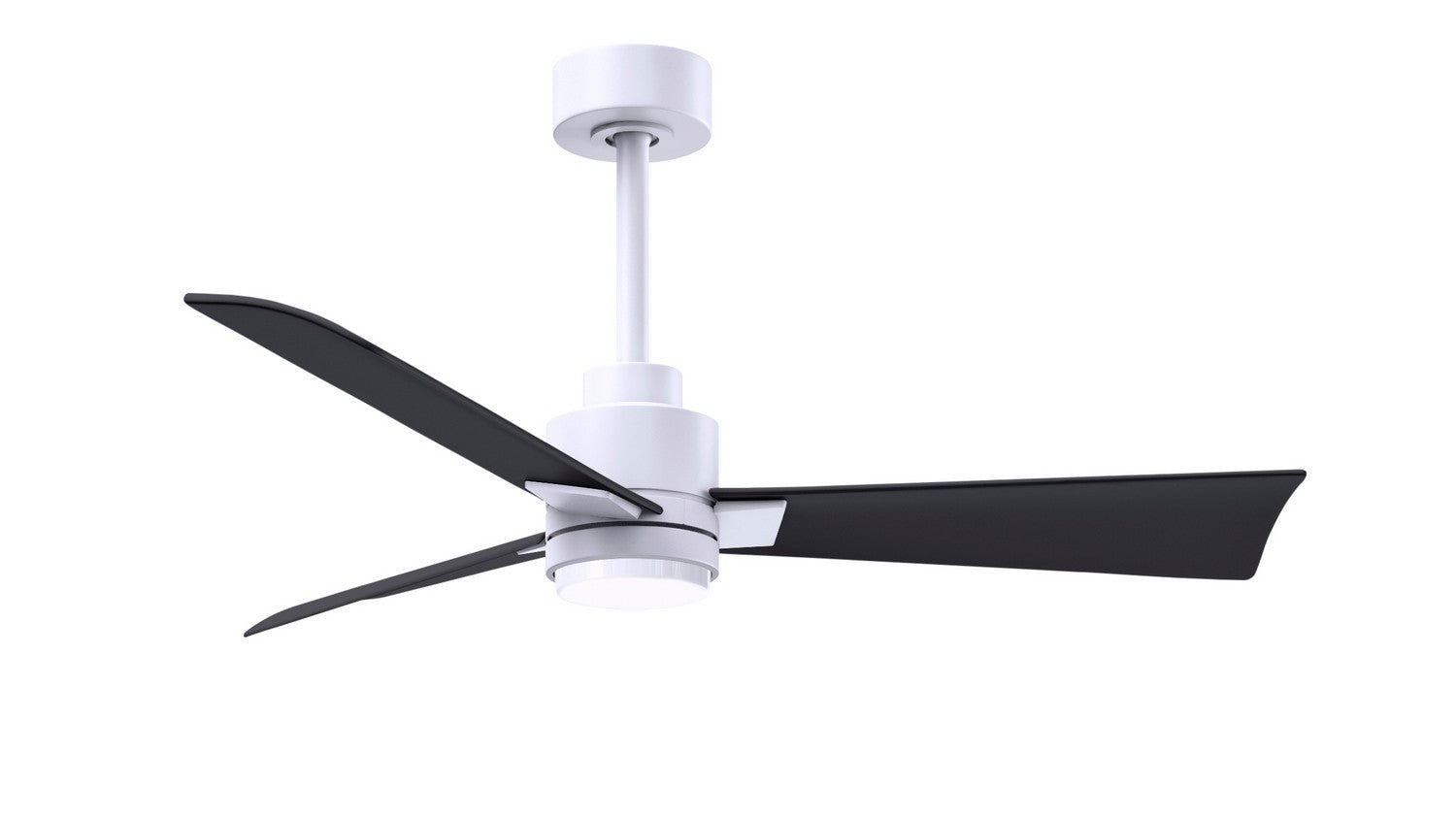 Matthews Fan Company - AKLK-MWH-BK-42 - 42"Ceiling Fan - Alessandra - LK - Matte White