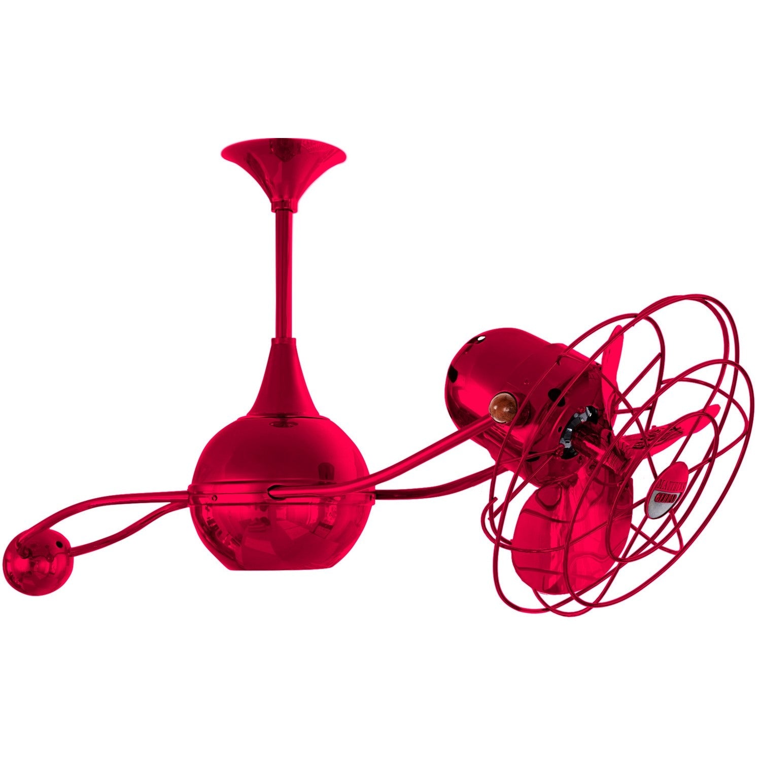 Matthews Fan Company - B2K-RED-MTL - 40"Ceiling Fan - Brisa 2000 - Red