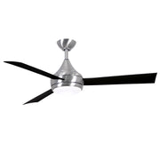Matthews Fan Company - DA-BS-BK - 52"Ceiling Fan - Donaire - Brushed Stainless