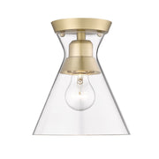 Golden - 0511-FM BCB-CLR - One Light Flush Mount - Malta - Brushed Champagne Bronze