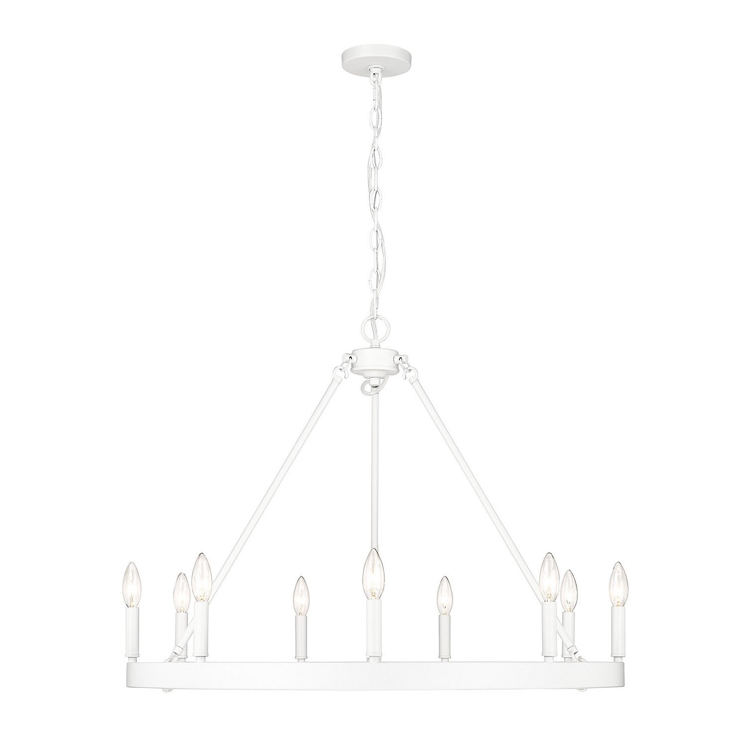 Golden - 1017-9 WHT - Nine Light Chandelier - Alastair - Matte White