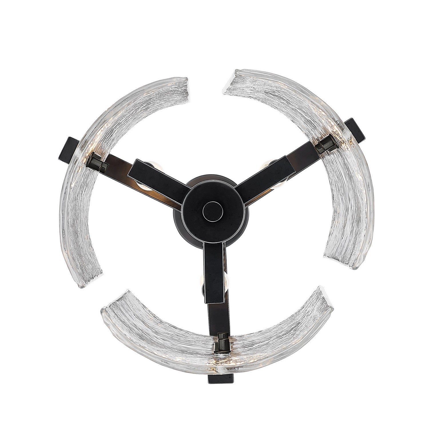 Golden - 3164-3P BLK-HWG - Three Light Pendant - Aenon - Matte Black