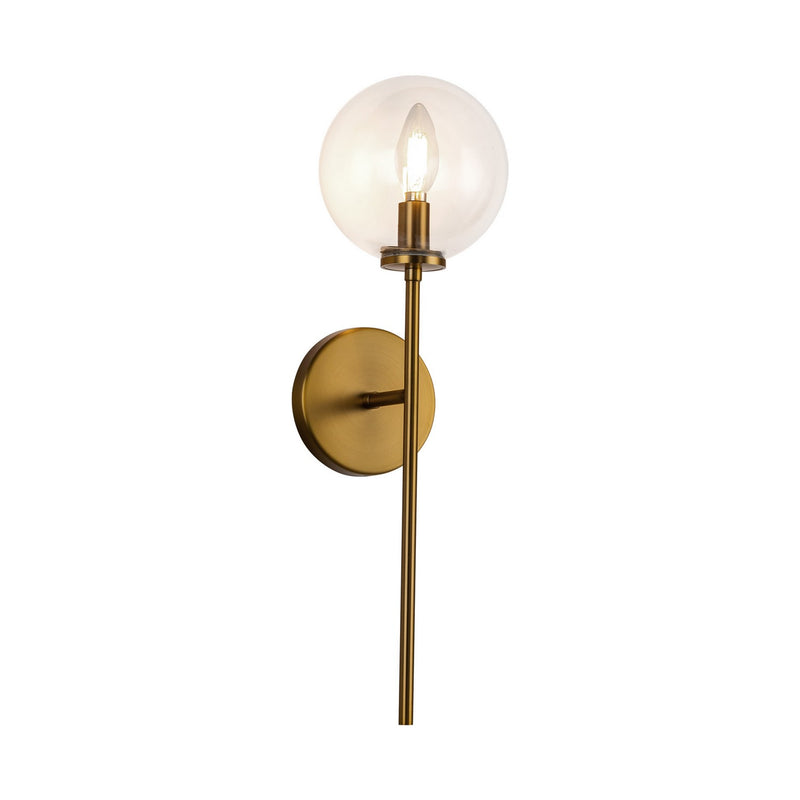 Alora - WV549101AGCL - One Light Wall Vanity - Cassia - Aged Gold/Clear Glass