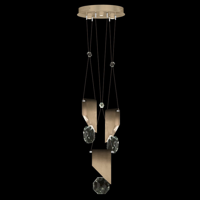 Fine Art Handcrafted Lighting - 100005-3-111 - LED Pendant - Aria - Bronze