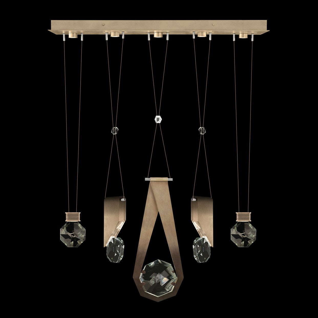 Fine Art - 100006-3-11244 - LED Linear Pendant - Aria - Bronze