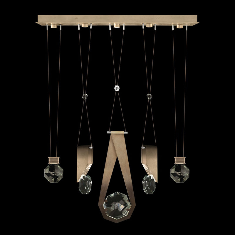Fine Art Handcrafted Lighting - 100006-3-11244 - LED Linear Pendant - Aria - Bronze