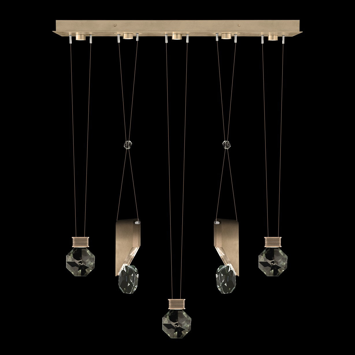 Fine Art - 100006-3-11444 - LED Linear Pendant - Aria - Bronze
