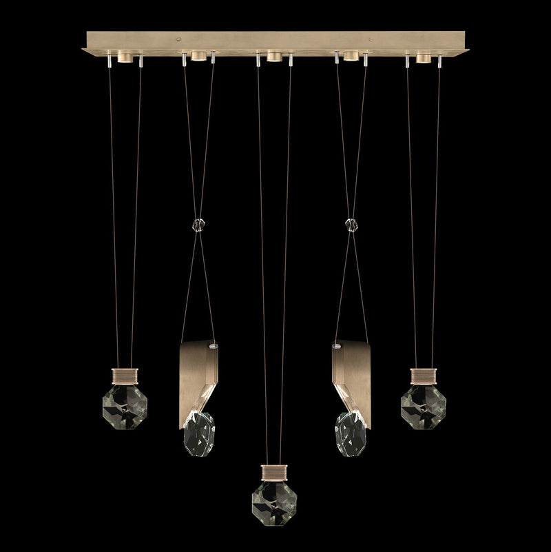 Fine Art Handcrafted Lighting - 100006-3-11444 - LED Linear Pendant - Aria - Bronze
