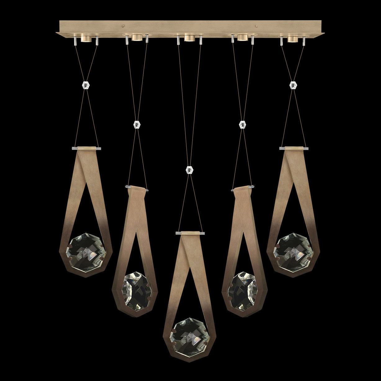 Fine Art - 100006-3-22222 - LED Linear Pendant - Aria - Bronze