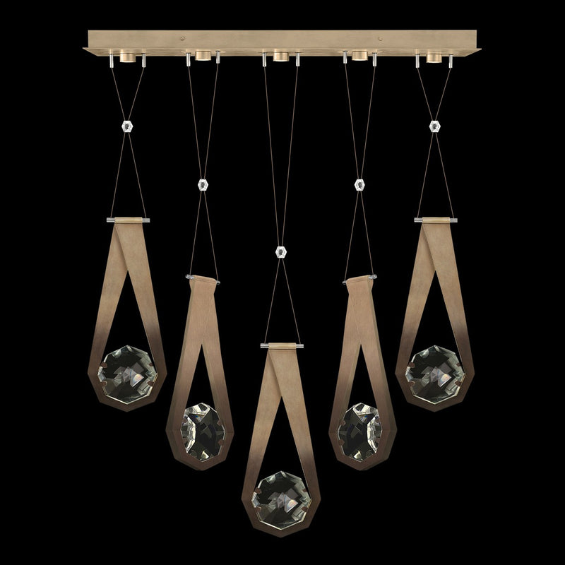 Fine Art Handcrafted Lighting - 100006-3-22222 - LED Linear Pendant - Aria - Bronze