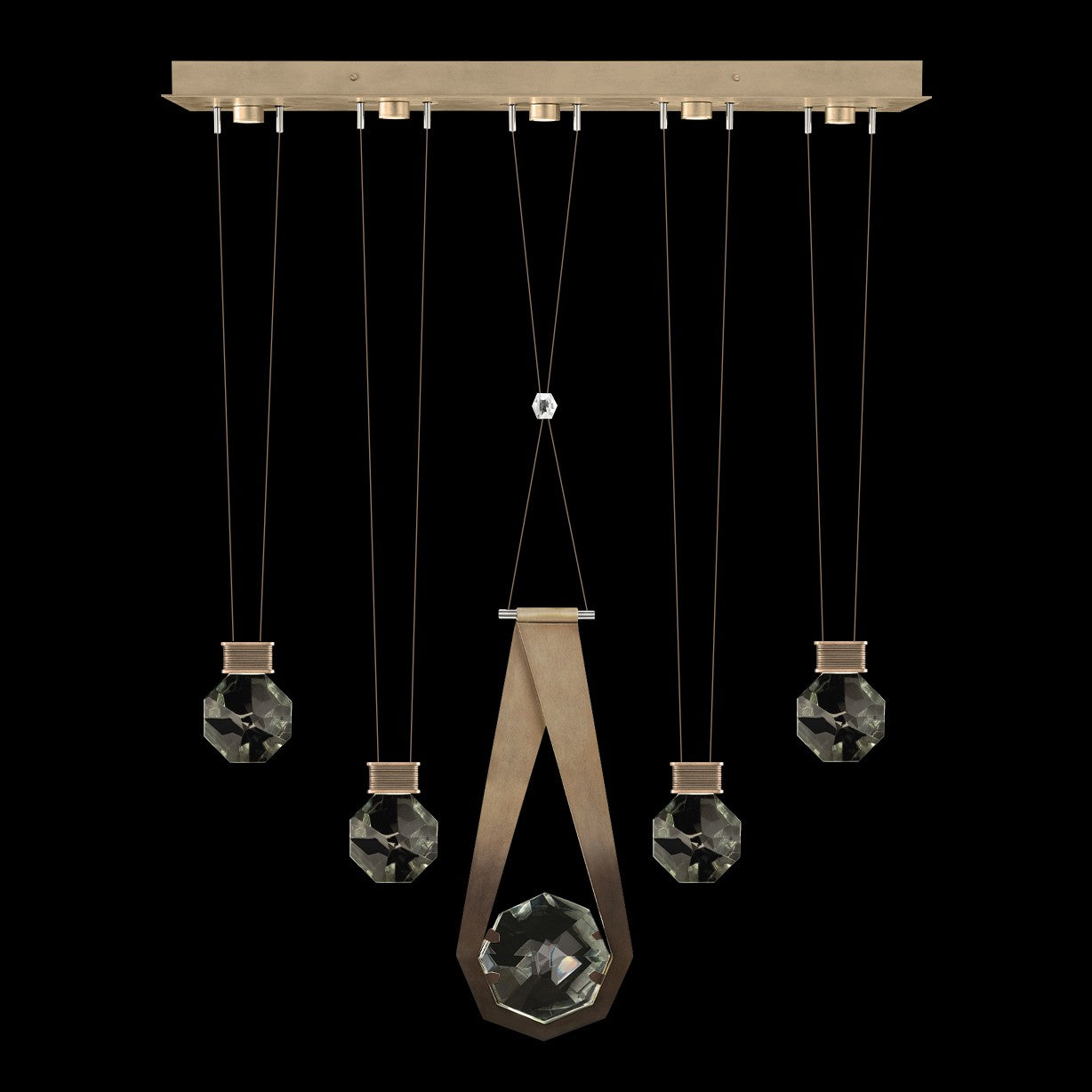 Fine Art - 100006-3-24444 - LED Linear Pendant - Aria - Bronze