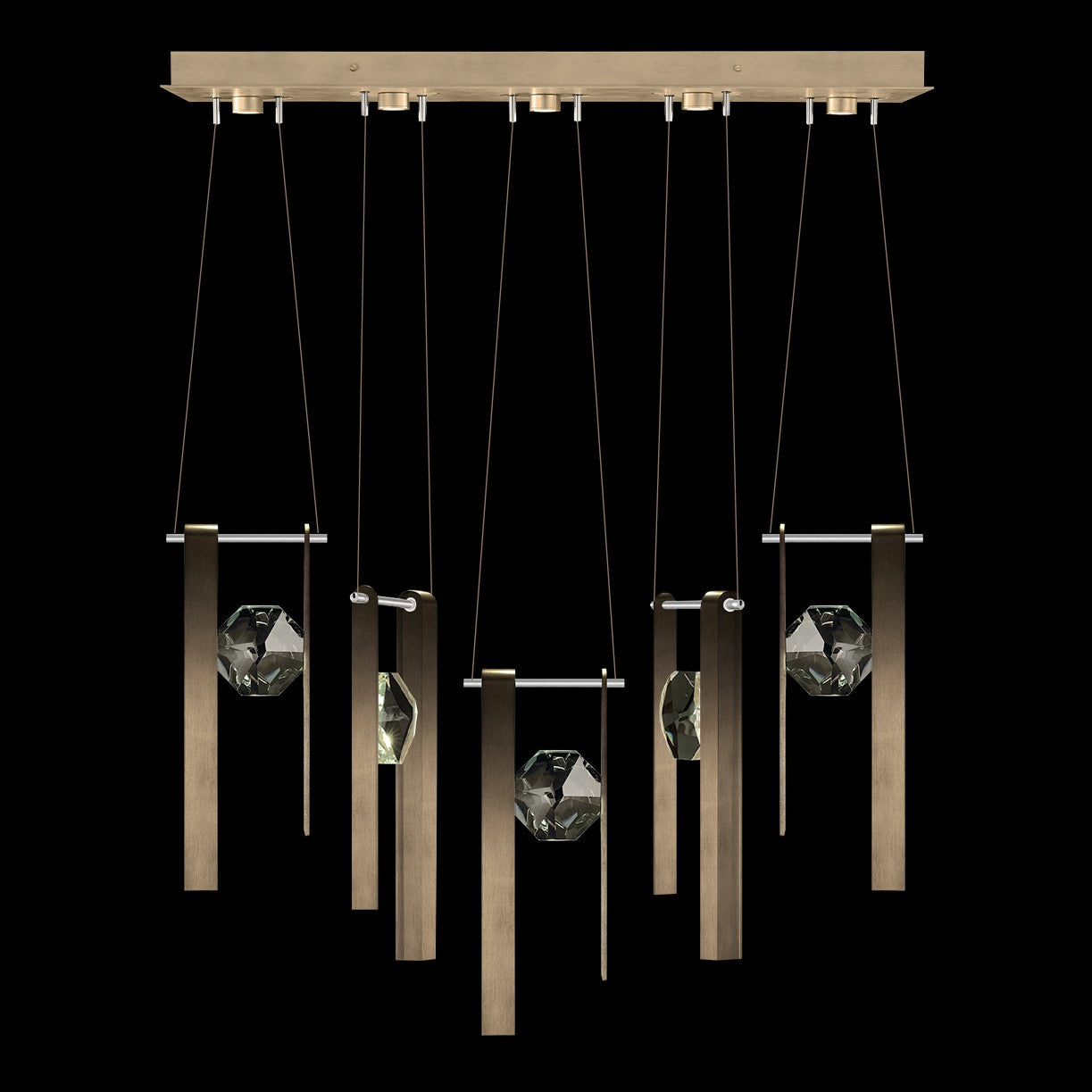 Fine Art - 100006-3-33333 - LED Linear Pendant - Aria - Bronze