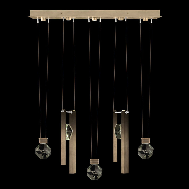 Fine Art Handcrafted Lighting - 100006-3-33444 - LED Linear Pendant - Aria - Bronze