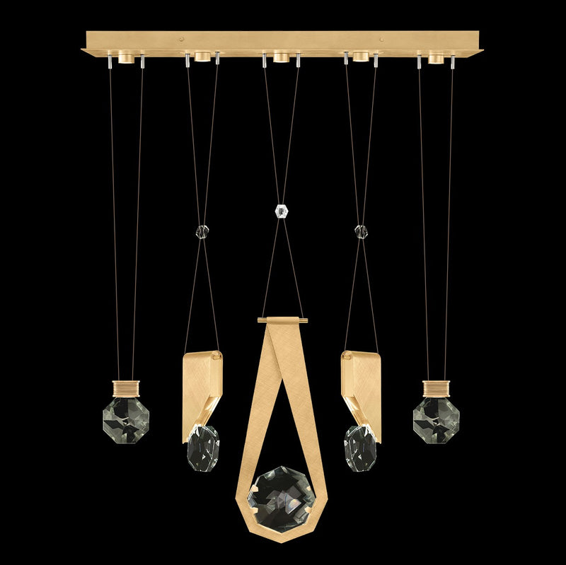 Fine Art Handcrafted Lighting - 100006-5-11244 - LED Linear Pendant - Aria - Gold