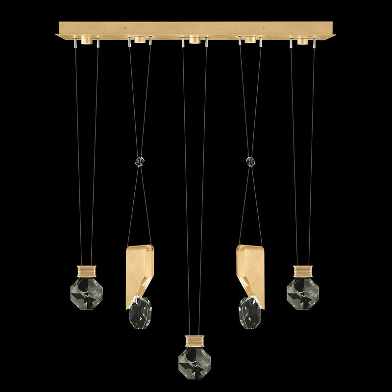 Fine Art Handcrafted Lighting - 100006-5-11444 - LED Linear Pendant - Aria - Gold