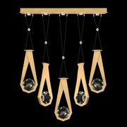 Fine Art Handcrafted Lighting - 100006-5-22222 - LED Linear Pendant - Aria - Gold