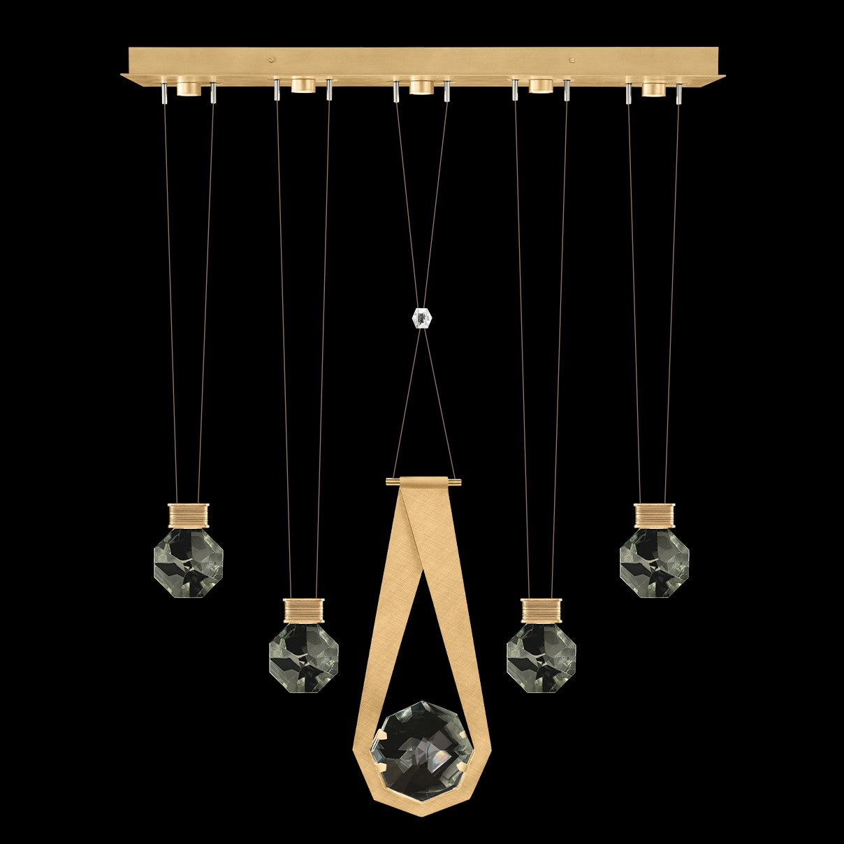 Fine Art Handcrafted Lighting - 100006-5-24444 - LED Linear Pendant - Aria - Gold