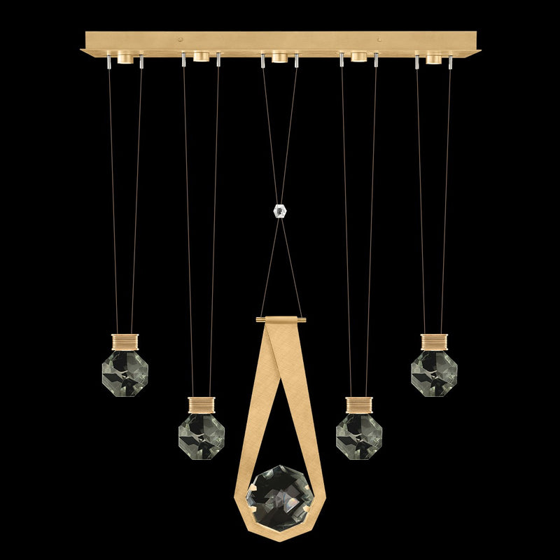 Fine Art Handcrafted Lighting - 100006-5-24444 - LED Linear Pendant - Aria - Gold
