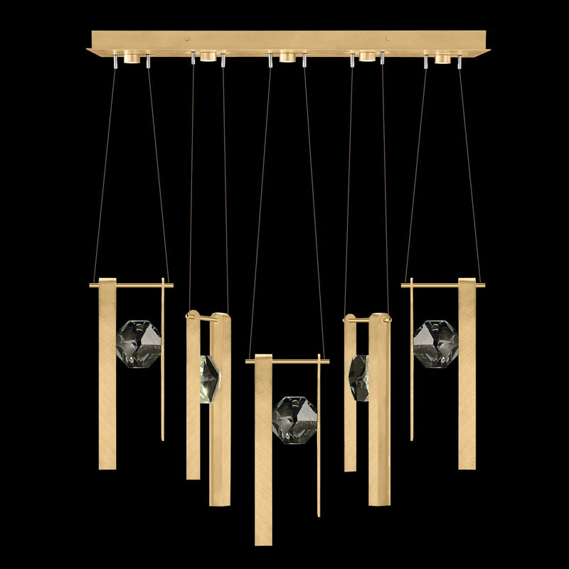 Fine Art Handcrafted Lighting - 100006-5-33333 - LED Linear Pendant - Aria - Gold