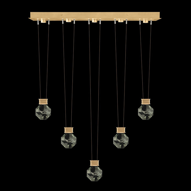 Fine Art Handcrafted Lighting - 100006-5-44444 - LED Linear Pendant - Aria - Gold