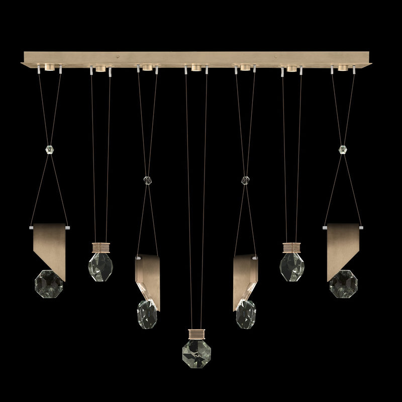 Fine Art Handcrafted Lighting - 100007-3-1111444 - LED Linear Pendant - Aria - Bronze
