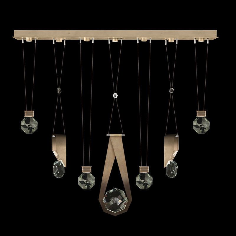 Fine Art Handcrafted Lighting - 100007-3-1124444 - LED Linear Pendant - Aria - Bronze