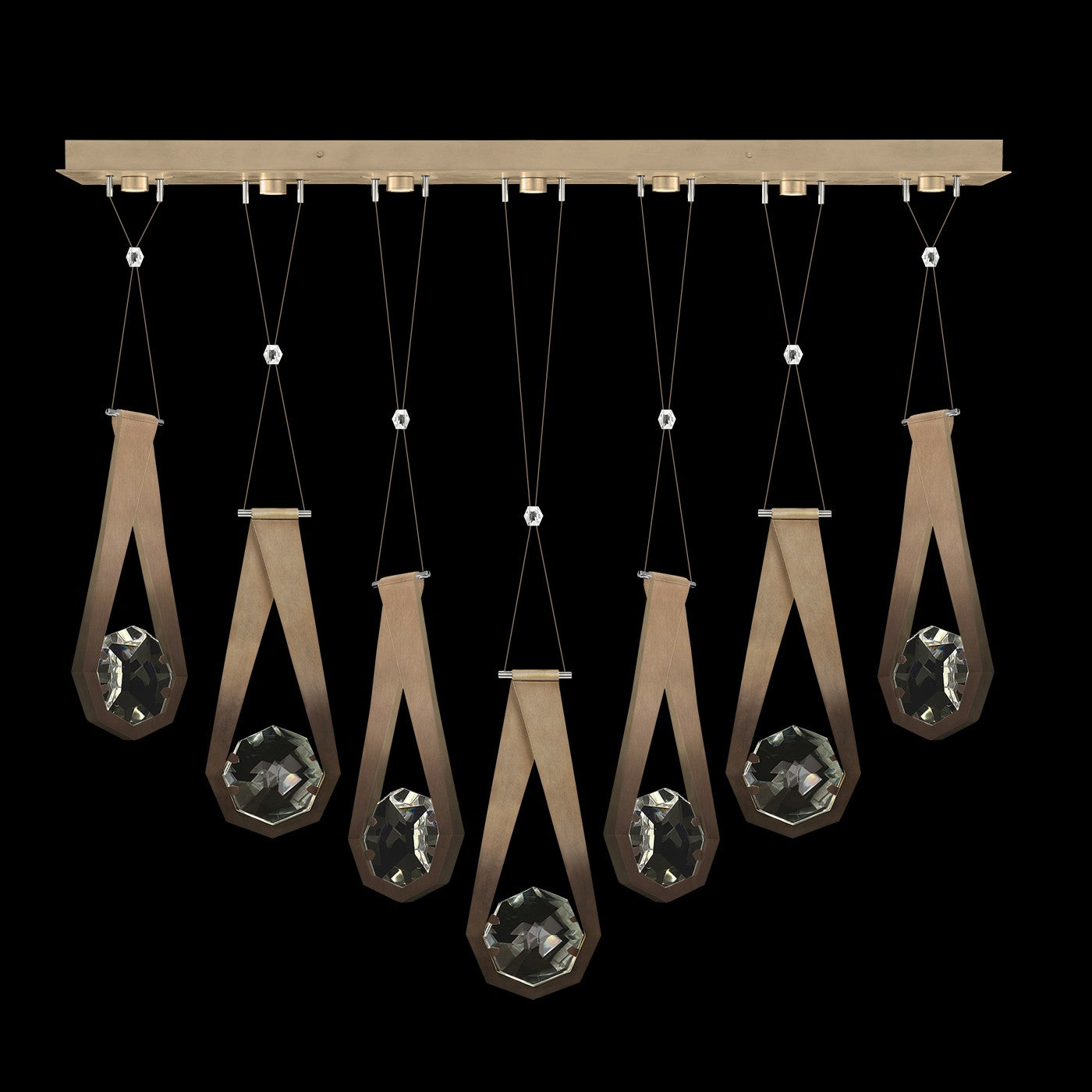 Fine Art - 100007-3-2222222 - LED Linear Pendant - Aria - Bronze
